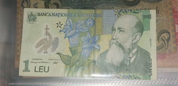 Zestaw banknotów - Rumunia - 1 Lei UNC- 10, 100 