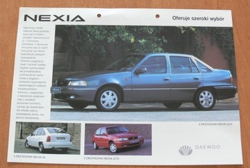 NEXIA DAEWOO PROSPEKT FOLDER 