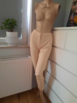 Pretty Girl Spodnie materiałowe z wysokim stanem bawełniane garniturowe