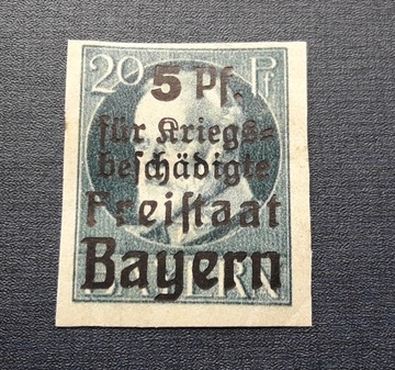 Znaczek Niemcy Bayern 1919 Mi173B czysty