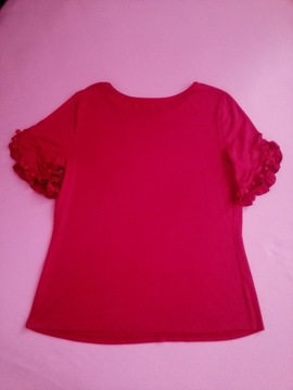 **bluzka czerwona pompony vintage