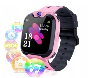 Smartwatch zegarek dla dzieci Kamera Alarm SOS Gry