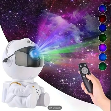 Galaxy Star projektor LED lampka nocna  astronauta