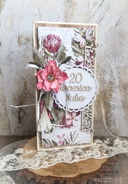 Kartka na rocznicę ślubu ręcznie robiona handmade 