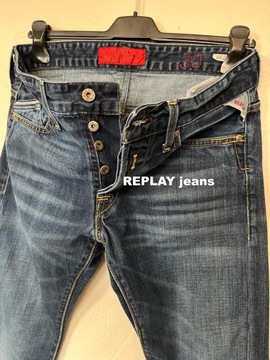 Replay Blu Jeans spodnie Jeansowe 30/30