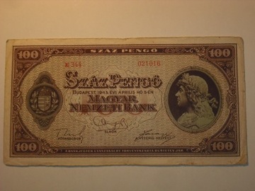 100 pengo 1945- Magyar Nemzeti Bank