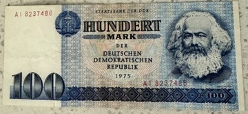 Banknot 100 Marek DDR 1975 AI 8237486