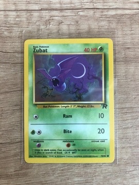 Zubat pokemon 70/82 team rocket karta