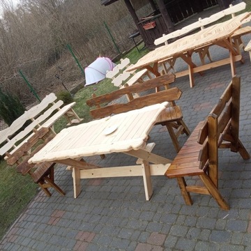 Ławy stoły komplety ogrodowe