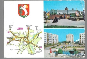 LUBLIN  - Mapa Herb