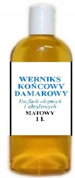 Werniks Matowy do Farb Akrylowych, Olejnych 1 l