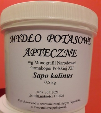 MYDŁO POTASOWE APTECZNE  (Sapo kalinus) 0,5 kg