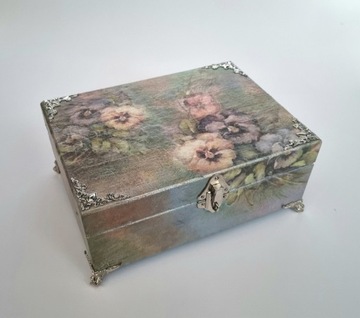 Pudełko na biżuterię /  szkatułka Handmade duża