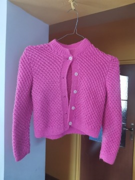 Sweterek różowy dla dziewczynki rozmiar 134