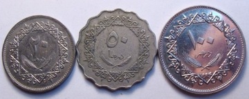 Libia komplet 20,50,100 dirhams 1979 r.