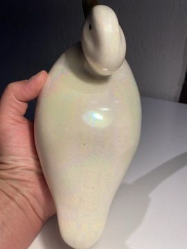 Porcelanowa kaczka- ozdobna figurka