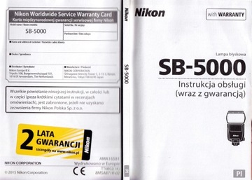 SB-5000 Nikon Instrukcja obsługi papierowa