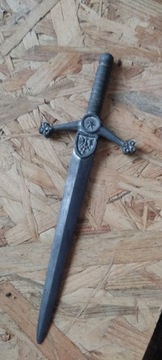 Stary metalowy nóż do listów miecz PRL