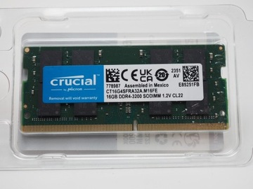 Crucial DDR4-3200 SODIMM 1,2V CL22  16GB nowa