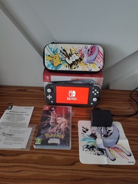 Konsola Nintendo Switch Lite+ Gra Pokemon+ dodatki