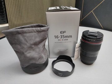 Canon EF 16-35mm f4 L IS USM + Canon EW-82 Idealny