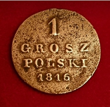 1 Grosz Polski 1816 r I.B. Królestwo Kongresowe 
