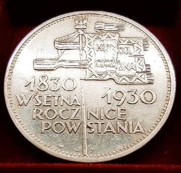 5 zł Sztandar 1930r oryginał srebro