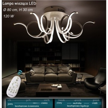 Lampa sufitowa LED JELLY sterowana pilotem zmienna