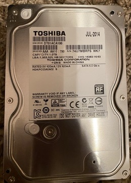 Dysk twardy TOSHIBA 1TB