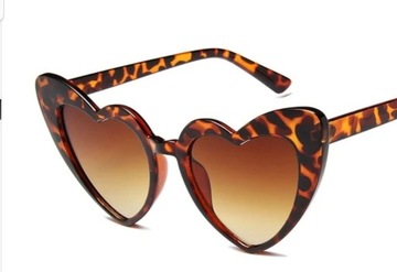 Okulary przeciwsłoneczne kocie panterki  Serca