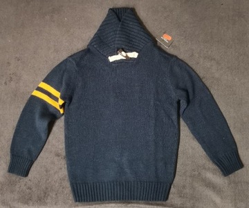 Terranova fajny sweter dziecięcy z kołnierzem 110