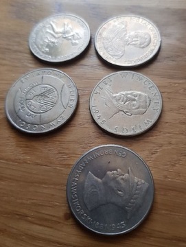 5 monet kolekcja, obiegowe PRL ZESTAW