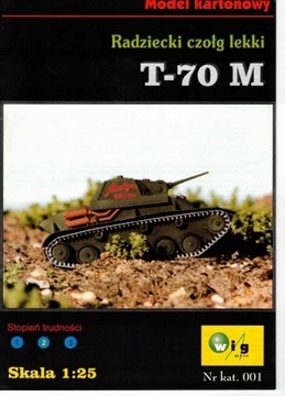 Radziecki czołg  lekki T-70 M 1:25