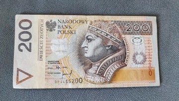 Banknot 200 zł seria DP4455200