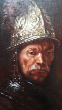 Rembrandt - "Mężczyzna w złotym hełmie"