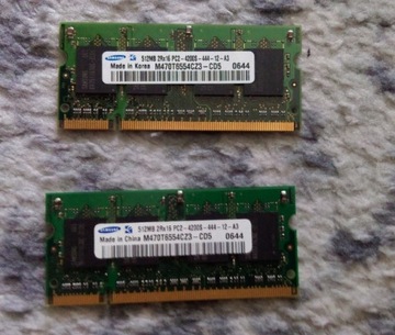 Pamięć Samsung DDR2 1GB (2x512) PC-4200S 444 MHz