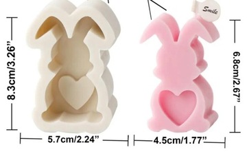 Forma silikonowa Wielkanocna zajączek królik świec