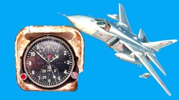 Zegar lotniczy  ACzS-1M  Sprawny ZAPLOMBOWANY 