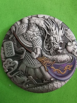 Srebrna moneta 5oz z serii Chińscy Wojownicy. 