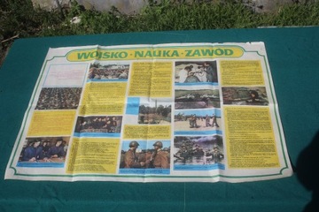 Plakat Propagandowy LWP Wojsko Nauka Zawód PRL 87r