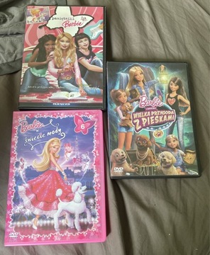 DVD Barbie zestaw 3 płyt z filmami