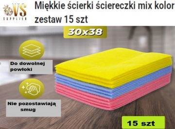 Miękkie ścierki ściereczki mix kolor zestaw 15 szt