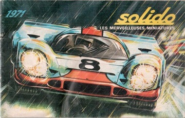 Katalog modeli pojazdów firmy SOLIDO 1971r.