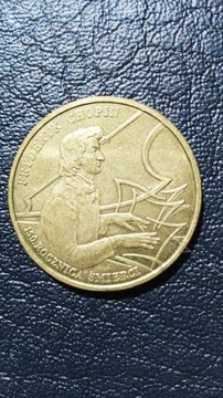 Moneta 2 zł z 1999 r. Fryderyk Chopin, piękna 