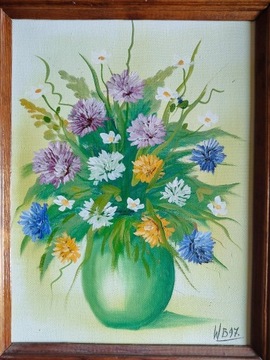 Kwiaty w wazonie - obraz WB97.