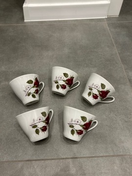 Filiżanki do kawy Włocławek Vintage Porcelana Róża