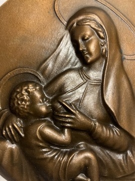 Matka Boska Karmiąca,opiekunka rodzin w ciąży,brąz
