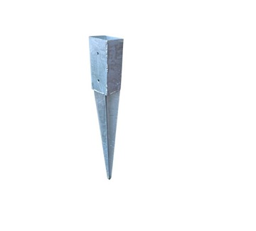 Metalowa podstawa słupa wbijana ocynkowana 9x9 cm