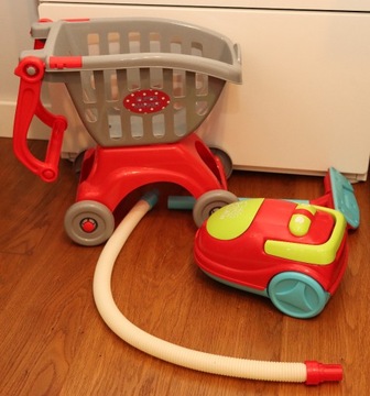 Odkurzacz zabawka plus zabawkowy wózek zakupowy