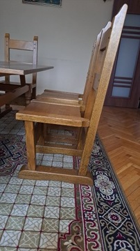 Komplet ława z krzesłami